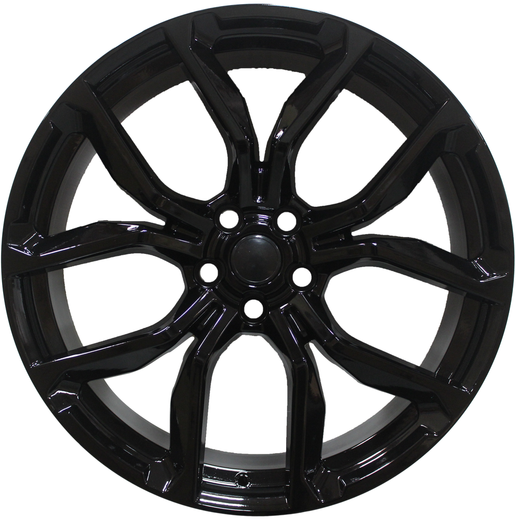 22 Inch Rims fit Range Rover Sport SVR HSE Full Size SVR Style Gloss Black Wheels