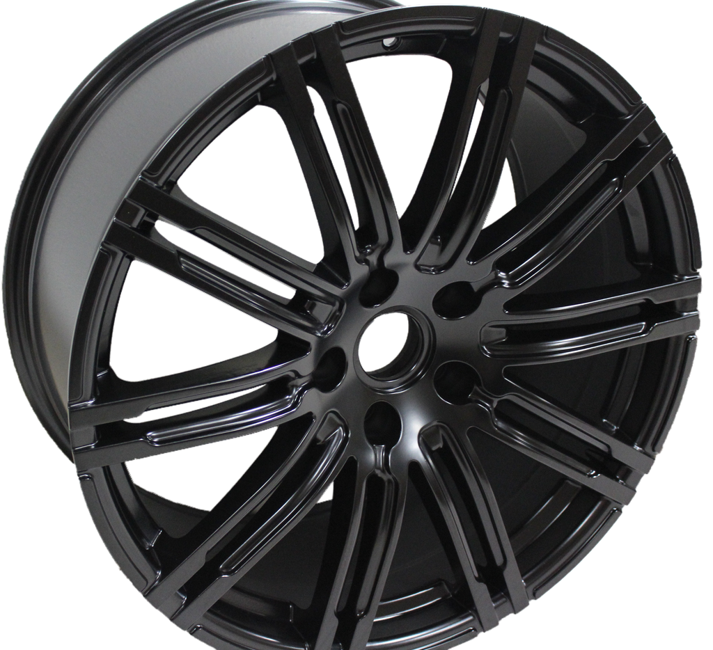 22 Inch Rims Fits Porsche Cayenne Rims Turbo S GTS Base Satin Black Wheels