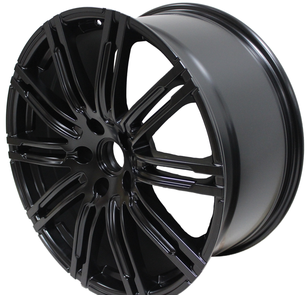 21 Inch Rims Fits Porsche Cayenne Turbo S GTS Base Satin Black Wheels