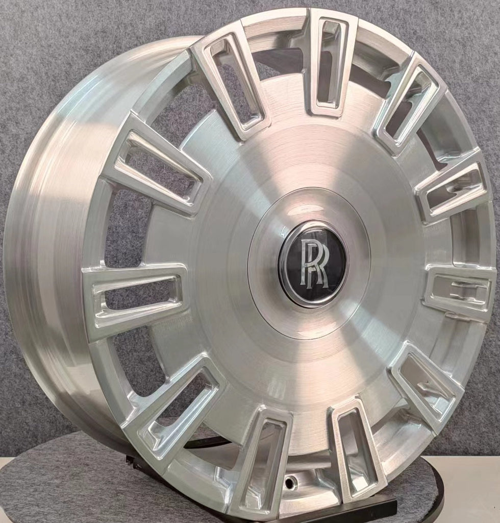 22" INCH ROLLS ROYCE GHOST CULLINAN PHANTOM FORGED BRUSHED WHEELS