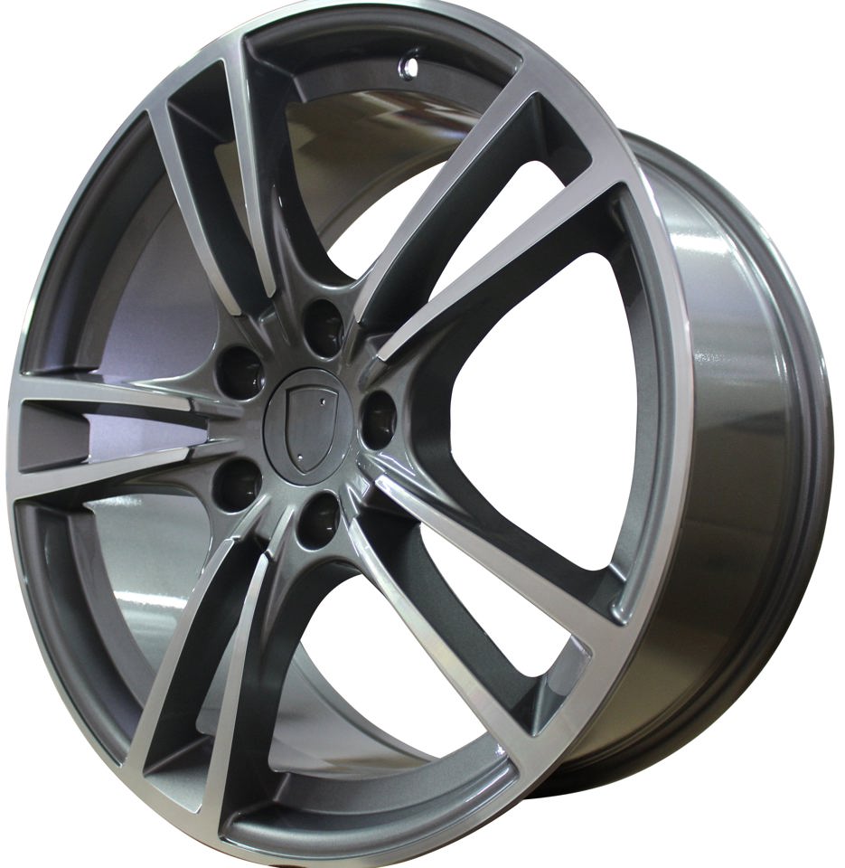 22 Inch Rims Fits Porsche Cayenne Panamera Base Turbo S GTS Turbo Wheels Gunmetal Machined