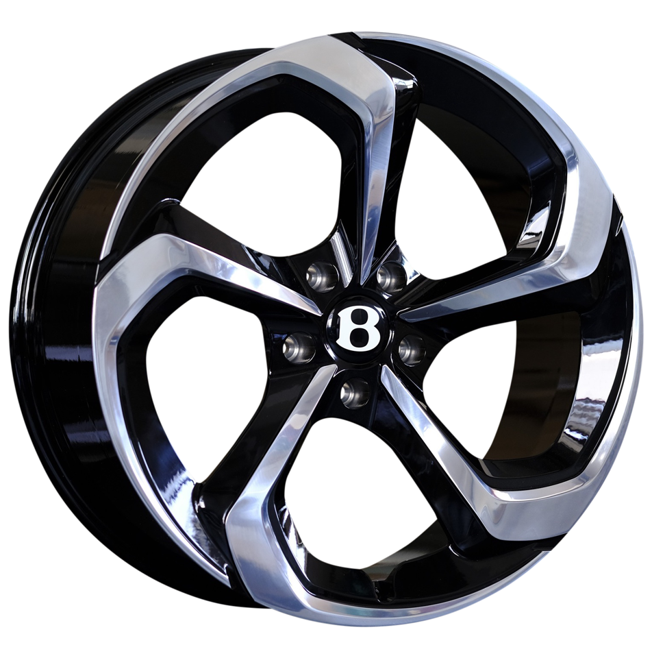 22 Inch Monoblock Forged Rims Bentley Bentayga Gloss Black Polished Wh