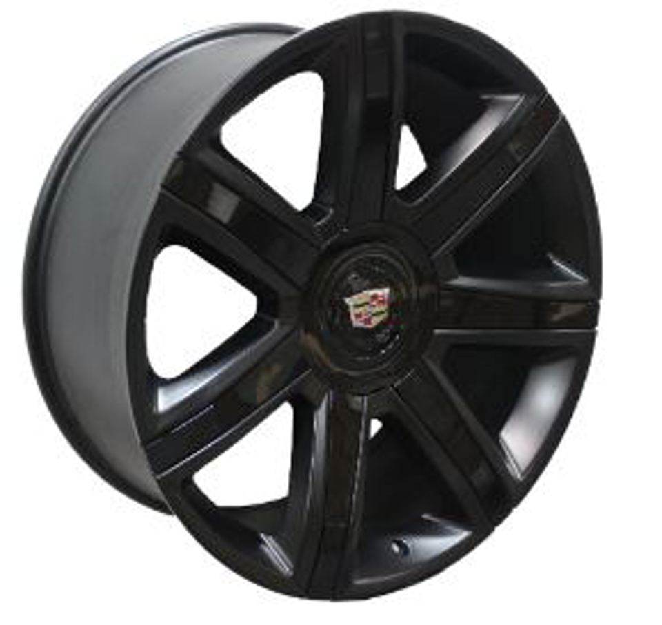 22" Inch Rims Cadillac Rims Fits Escalade ESV EXT Wheels Satin Black with Gloss Black& Inserts for All Cadillac Escalade ESV EXT Models & Cadillac Escalade