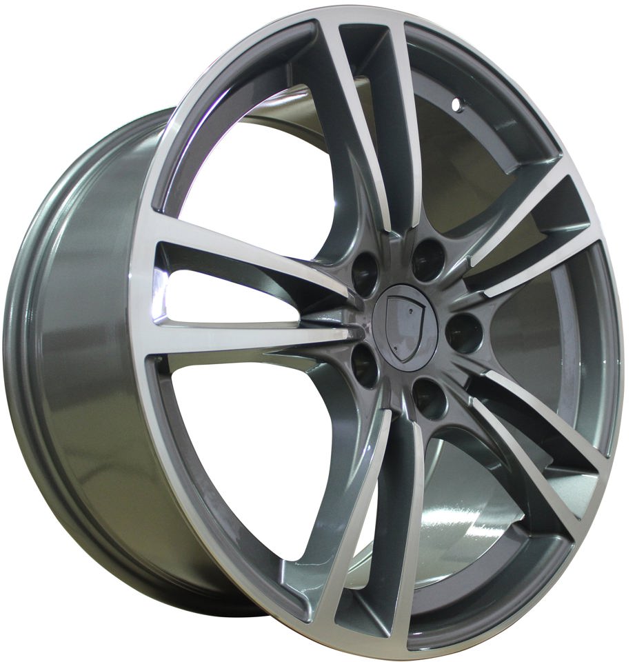 22 Inch Rims Fits Porsche Cayenne Panamera Base Turbo S GTS Turbo Wheels Gunmetal Machined