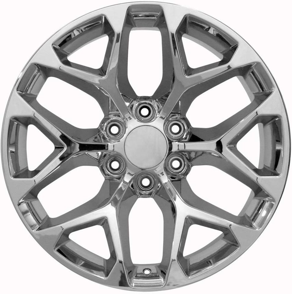 26 INCH CHROME GMC/CHEVY RIMS SIERRA DENALI YUKON TAHOE SUBURBAN AVALANCH LTZ SNOWFLAKE WHEELS