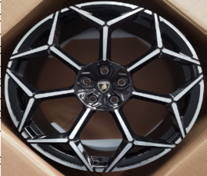 23" Lamborghini Black Machined Face Wheel