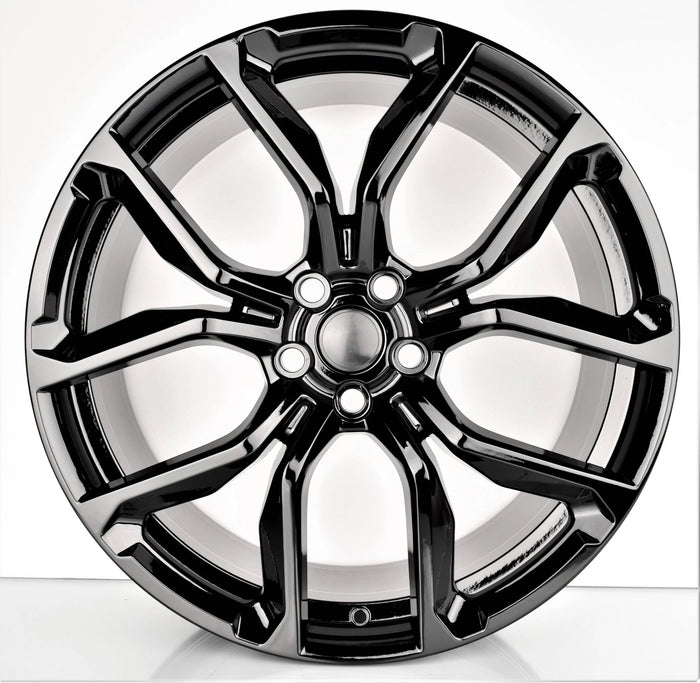 22 Inch Rims fit Range Rover Sport SVR HSE Full Size SVR Style Gloss Black Wheels