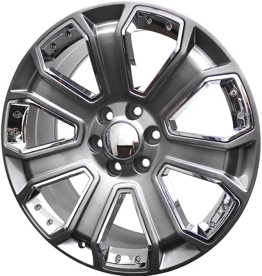 22 Inch Chevy/GMC Rims Tahoe Yukon Sierra Silverado Suburban Avalanche LTZ Wheels Chrome Inserts