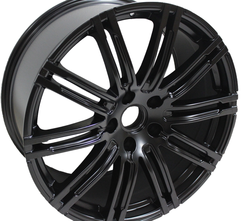 21 Inch Rims Fits Porsche Cayenne Turbo S GTS Base Satin Black Wheels