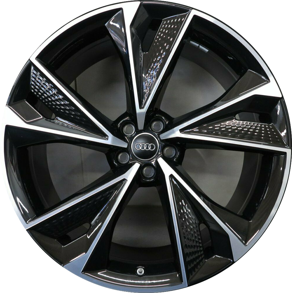 20 Inch Audi RS Style Rims Black Machined Face Wheels