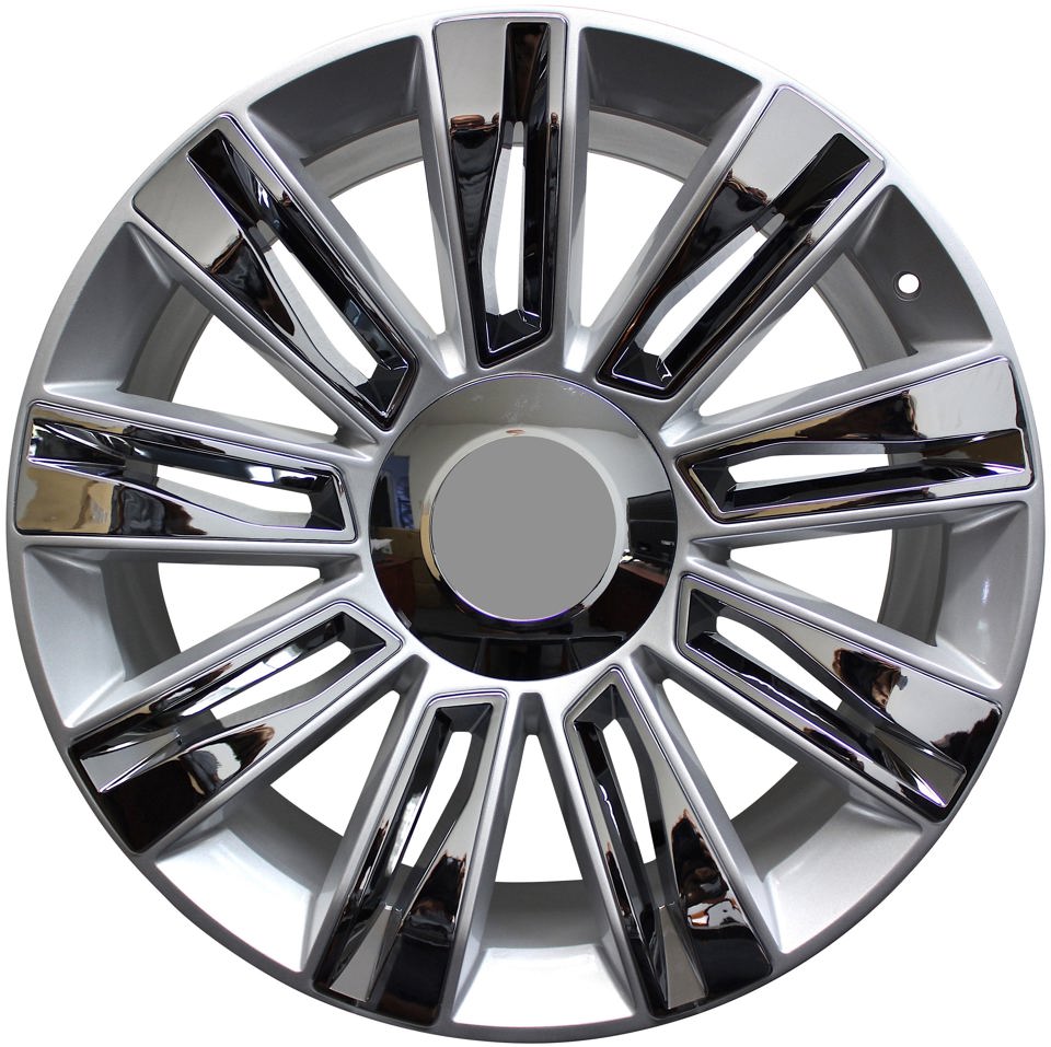 26" INCH ESCALADE RIMS SUV & ESV PLATINUM DENALI TAHOE YUKON WHEELS SILVER WITH CHROME INSERTS