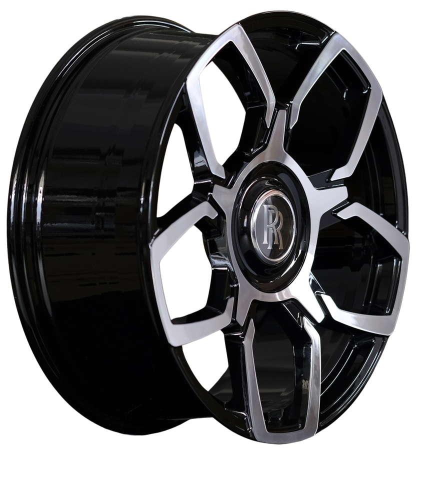 22 INCH ROLLS ROYCE GHOST CULLINAN PHANTOM FORGED BLACK BADGE WHEELS