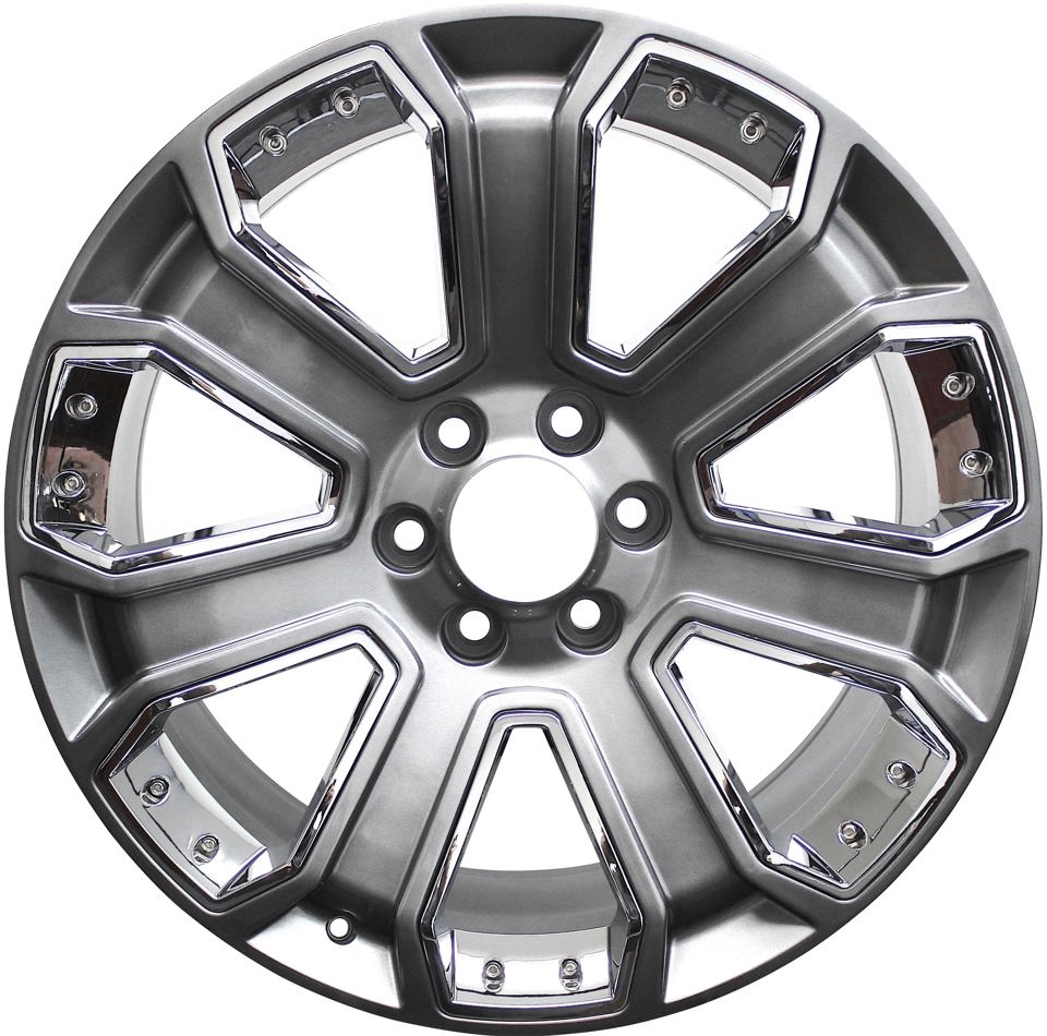 22 Inch Chevy/GMC Rims Tahoe Yukon Sierra Silverado Suburban Avalanche LTZ Wheels Chrome Inserts